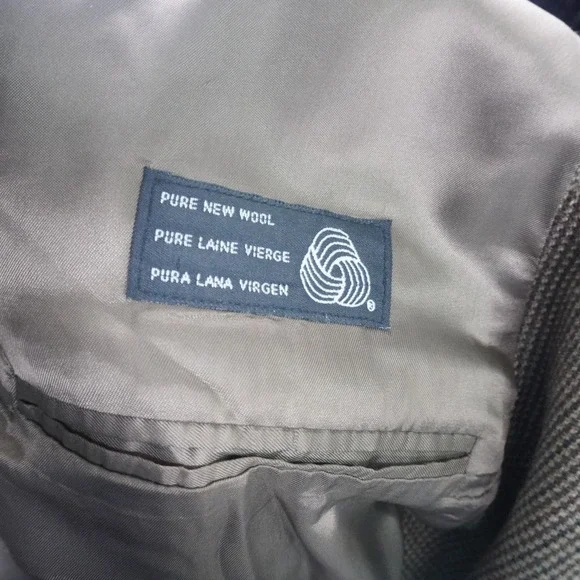 VTG Chaps Ralph Lauren Blazer Sport Coat Men 48R 100% Virgin Wool 2 Button - Picture 3 of 10